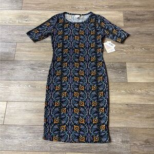 Lularoe Julia Dress Sz S Floral Fitted Thistle Meadow Boho Cottagecore NWT